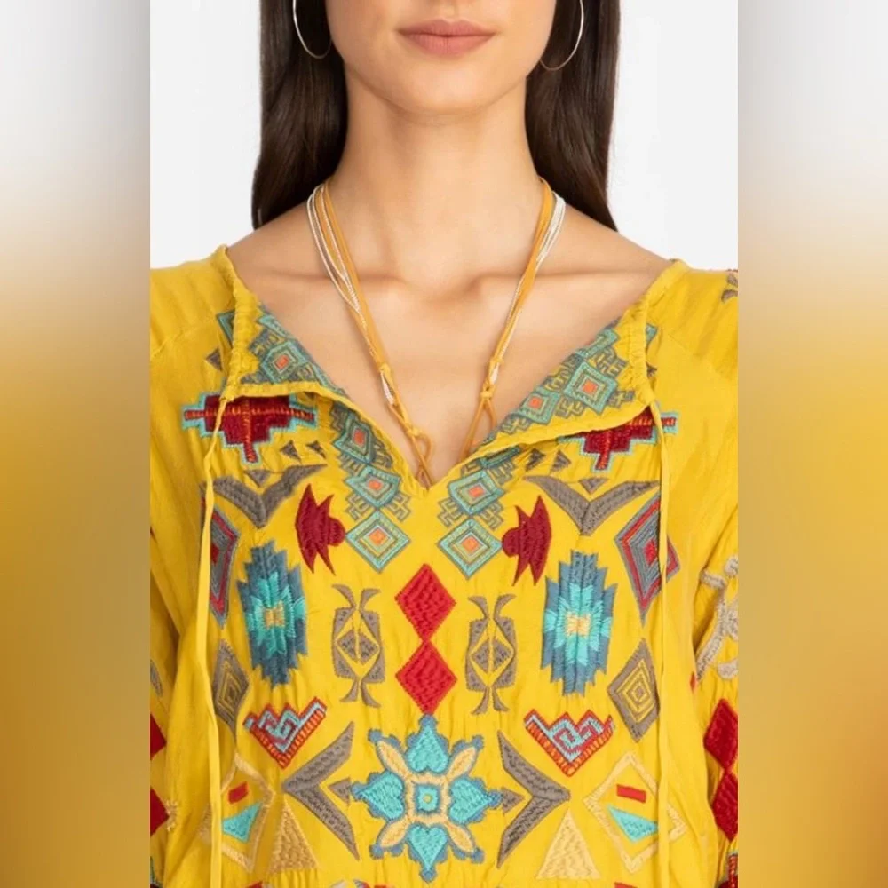 Johnny Was Biya Ziggy cupra blouse - Picture 3 of 6